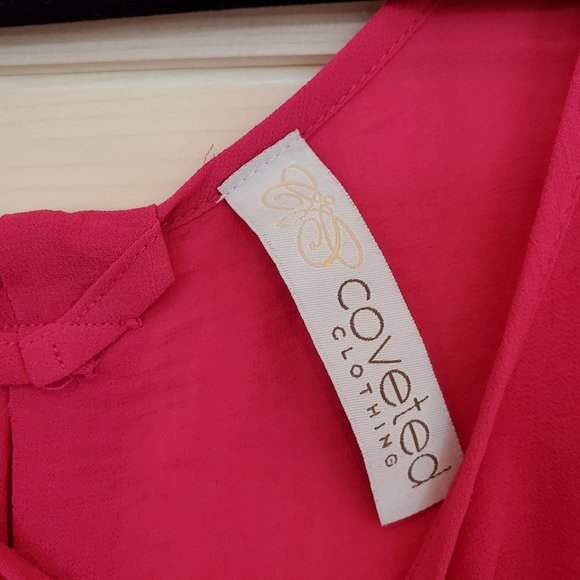 💥2/$30💥 Flowey loose sheer pink top - like new! - Picture 3 of 4